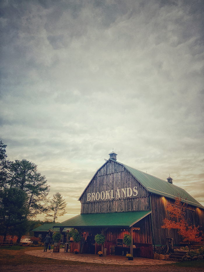The historic Brooklands Farm barn in Milford Bay, Muskoka